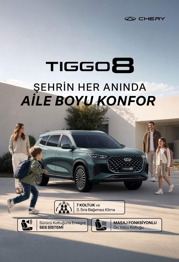 Chery TIGGO8 Eylül kampanyası — Şehrin Her Anında Aile Boyu Konfor