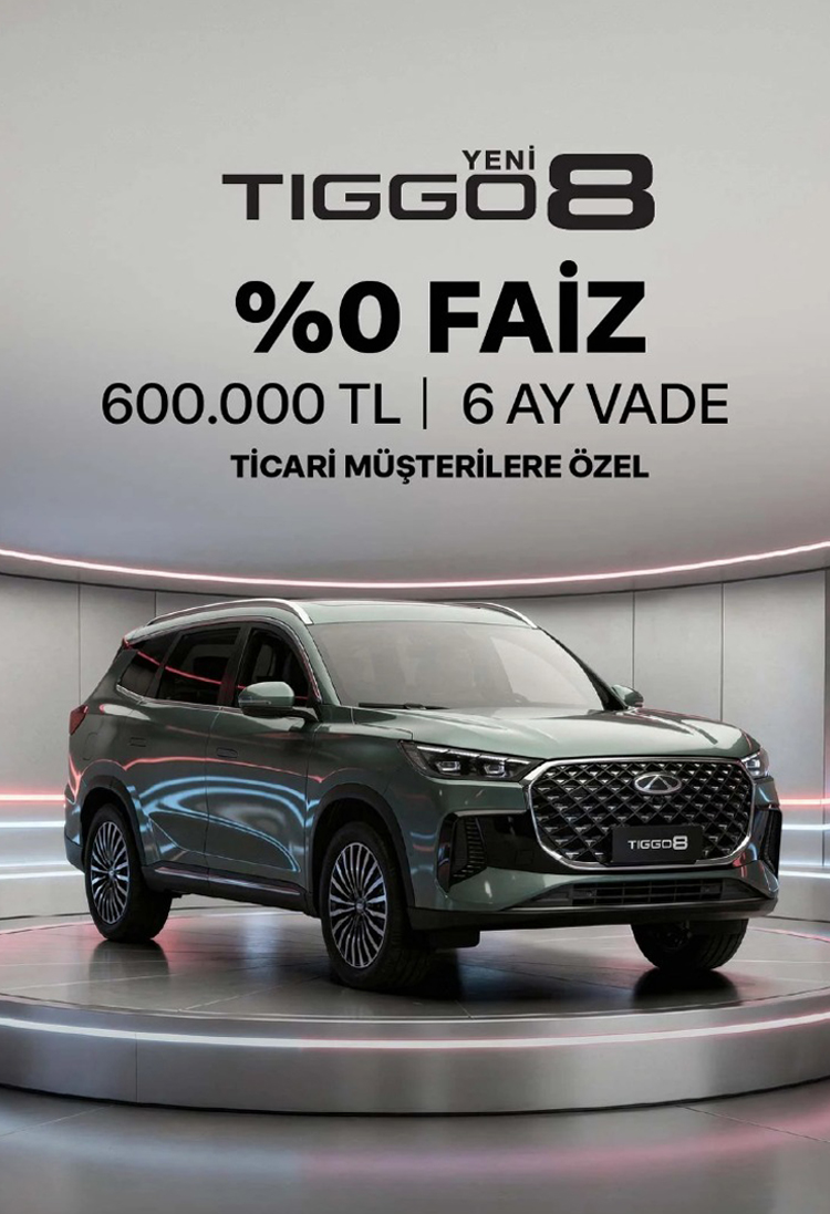 Yeni Tiggo8 faizsiz